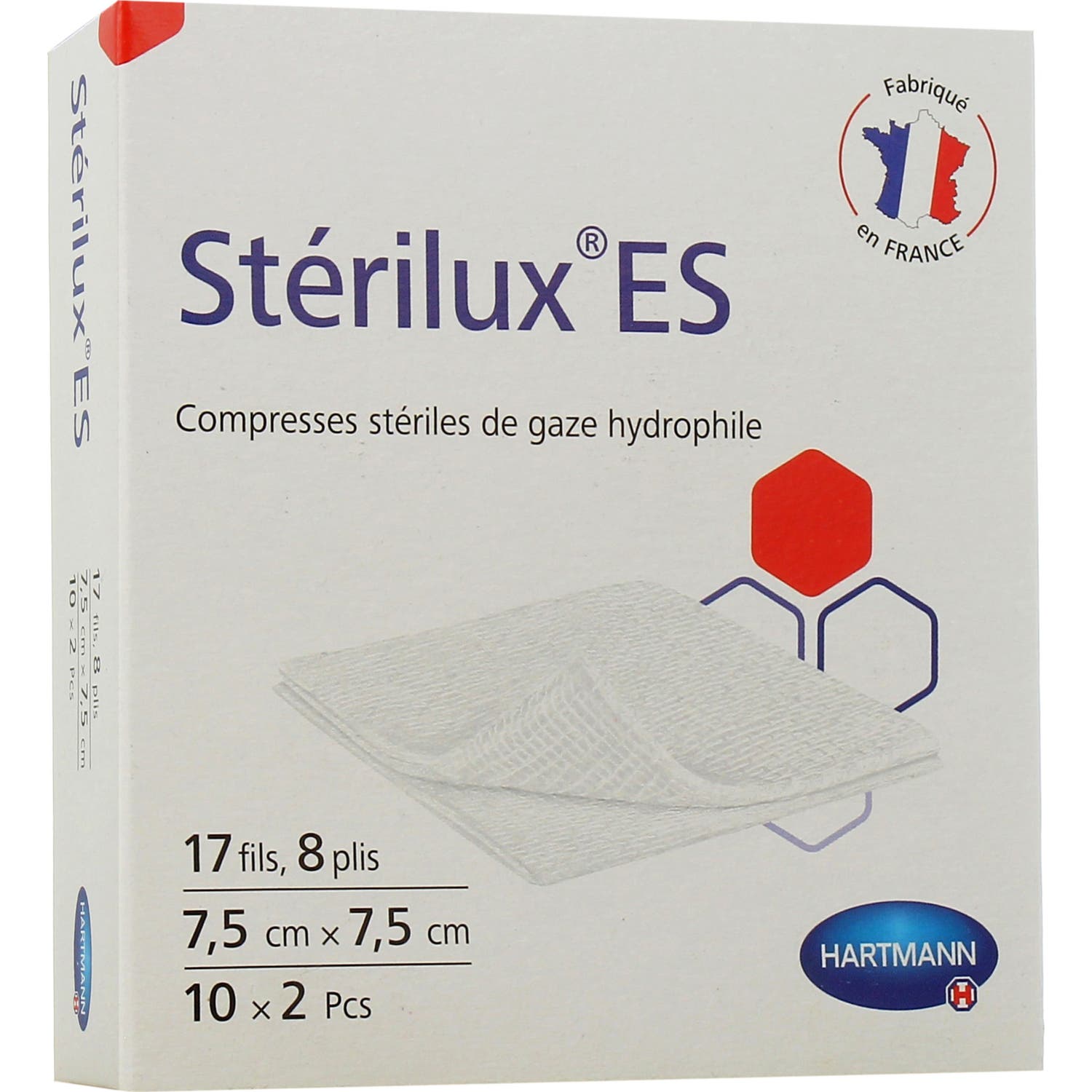Stérilux Es Compresa Estéril Gasa 7,5x7,5cm 2x10uds