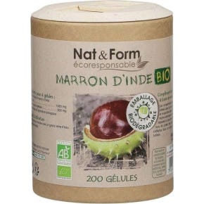 Nat&Form Eco Marron D'Inde Bio 200 Gélules