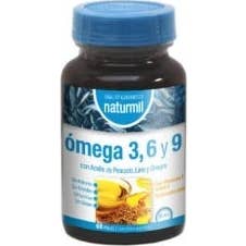 Naturmil Omega 3,6 &amp 9 Huile de poisson, lin &amp Onagre 60 Perle