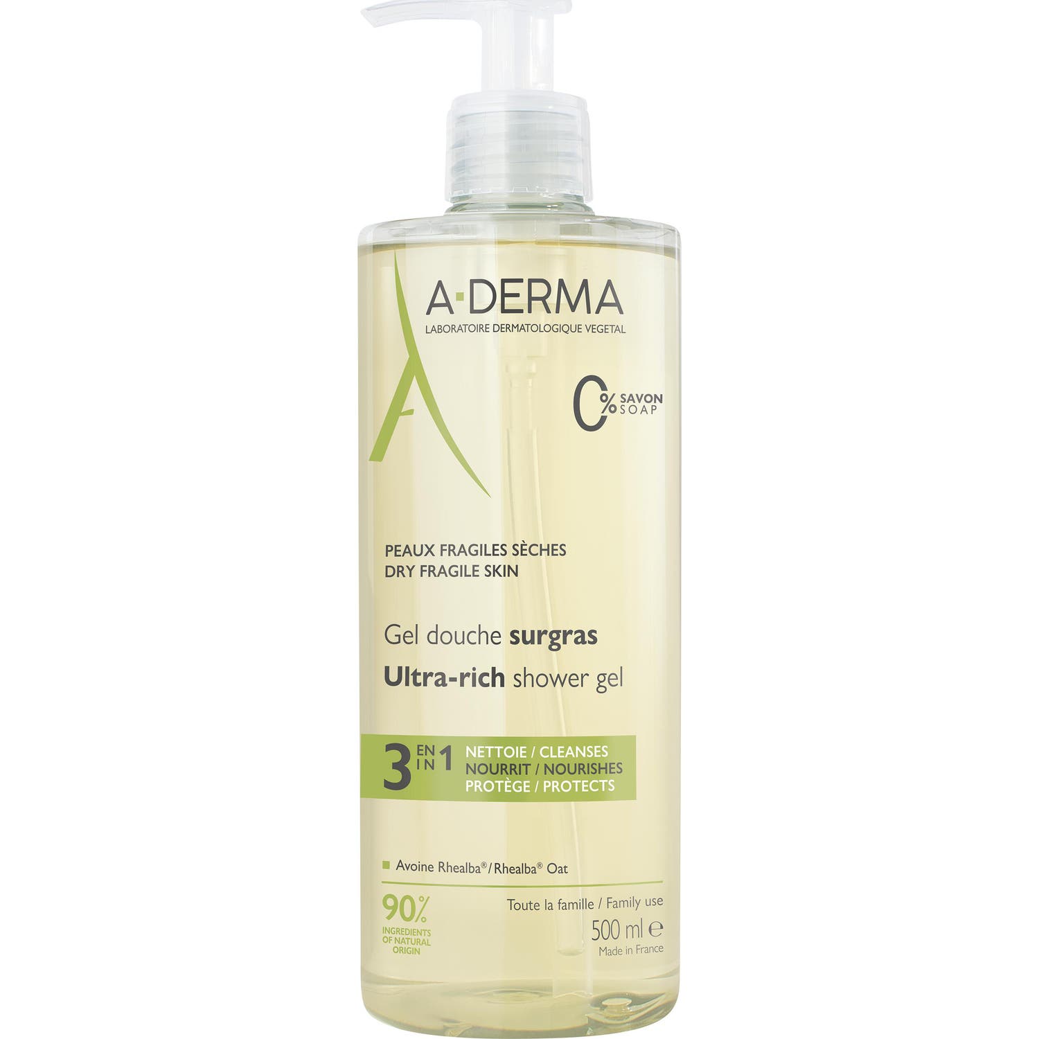 A-Derma Gel Douche Surgras 500ml