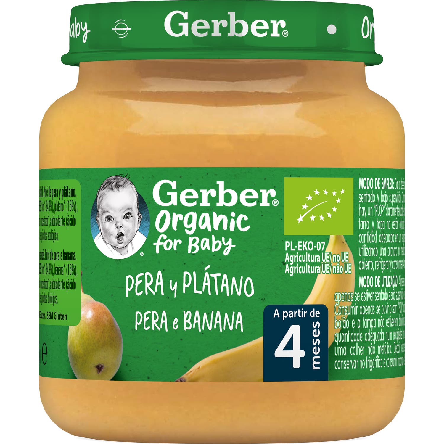 Gerber Organic Poire et Banane 125g