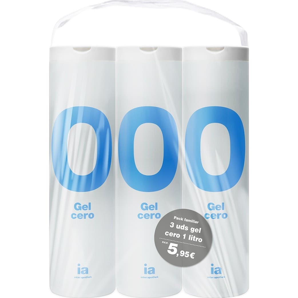 Interapothek Gel de Bain Naturel Zéro 3x1L