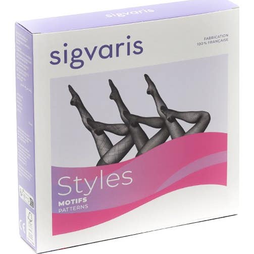 Sigvaris 2 Styles Patterns Pantimedia Cuadros Negro Talla SL 1ud
