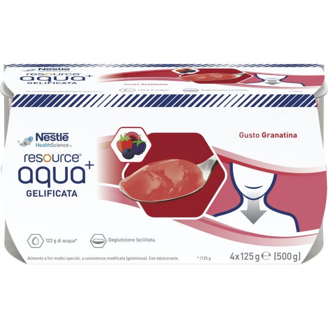 Resource Aqua+ Grenadine 4x125g