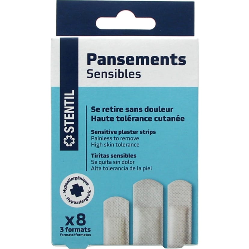 Stentil Pansement Sensible 3 Format 8uts