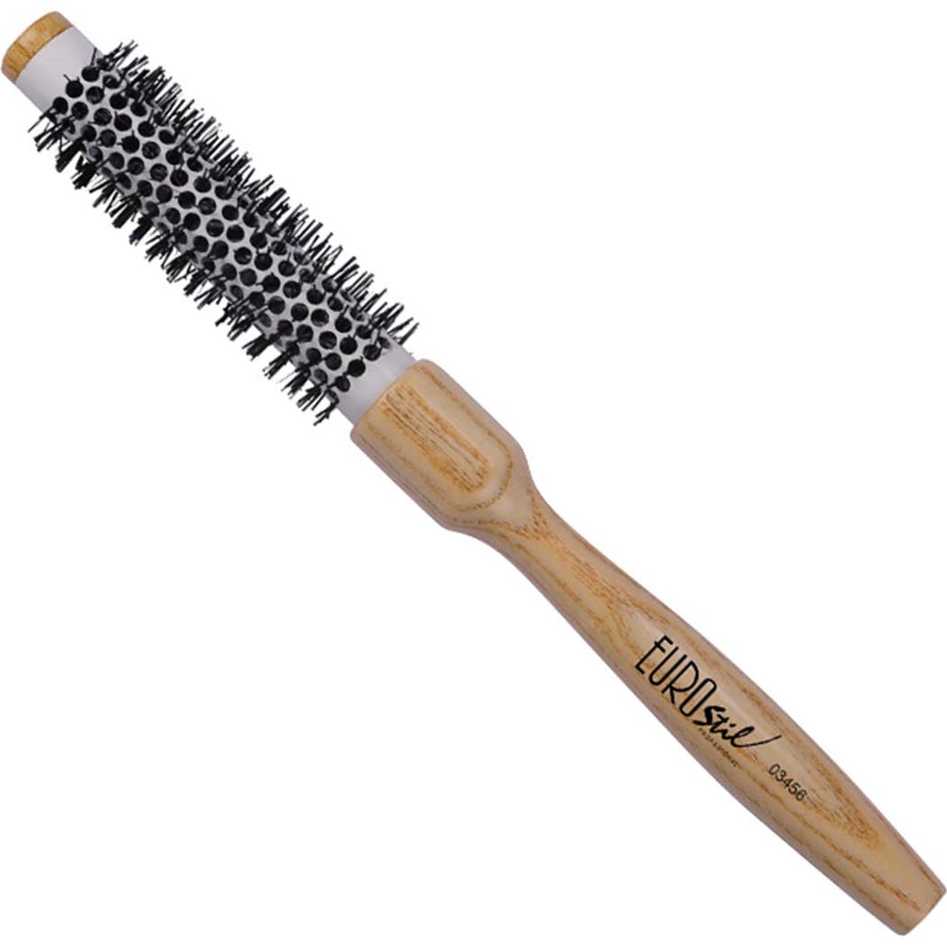 Eurostil Brosse thermique en céramique manche en bois 1pc