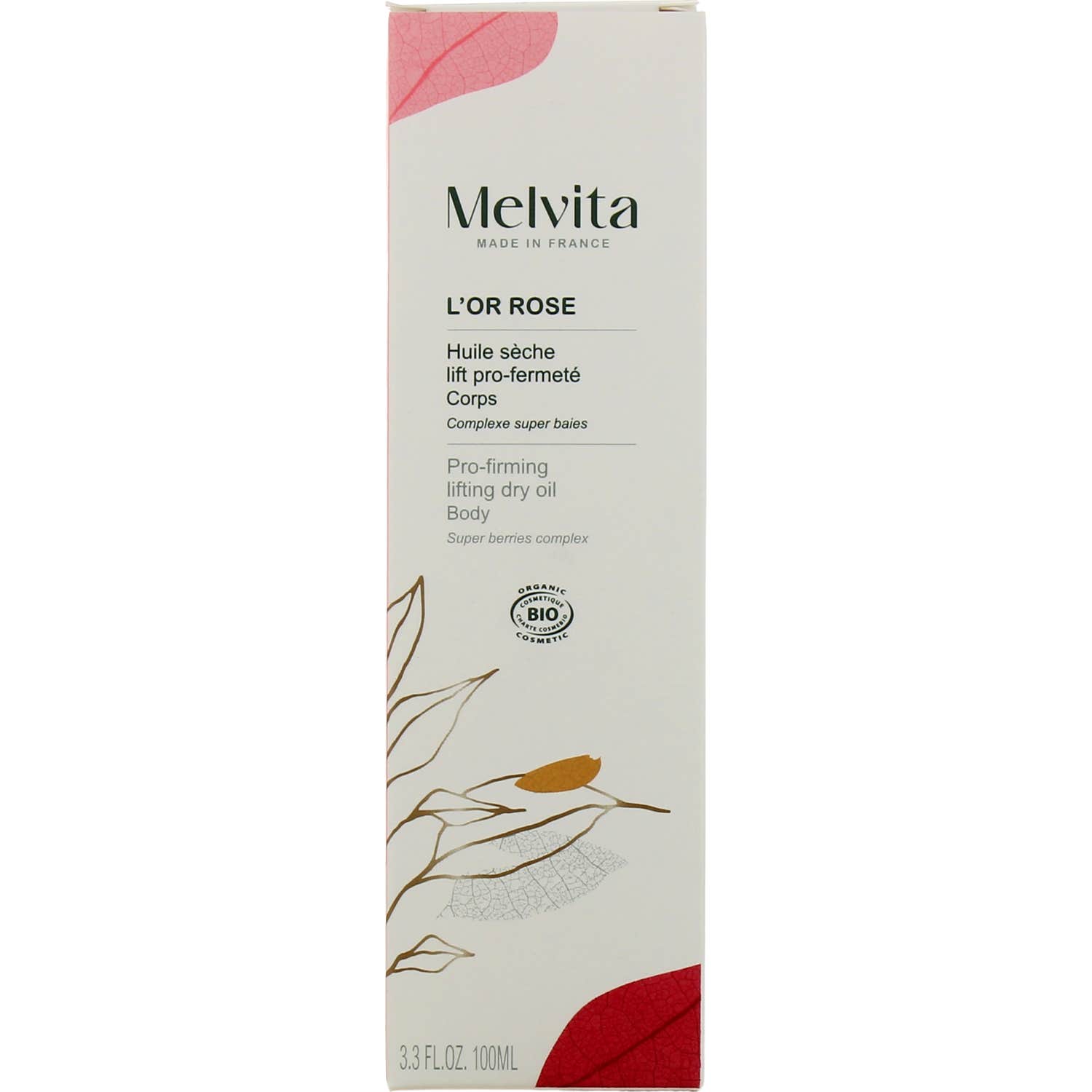 Melvita L'Or Rose Huile Sèche Lift Pro-Fermeté Corps Bio 100ml