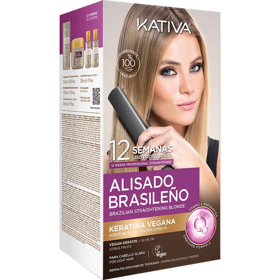 Kativa Kit Alisado Brasileño Cabellos Rubios