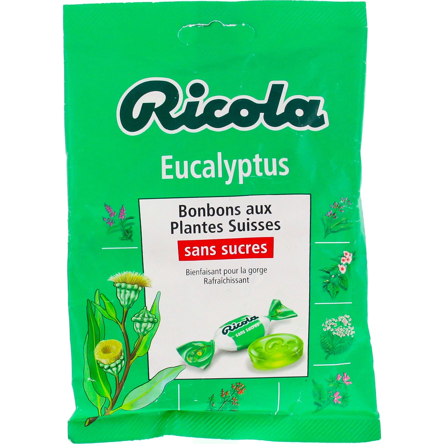 Ricola Bonbons aux Plantes Suisses Goût Eucalyptus 70g