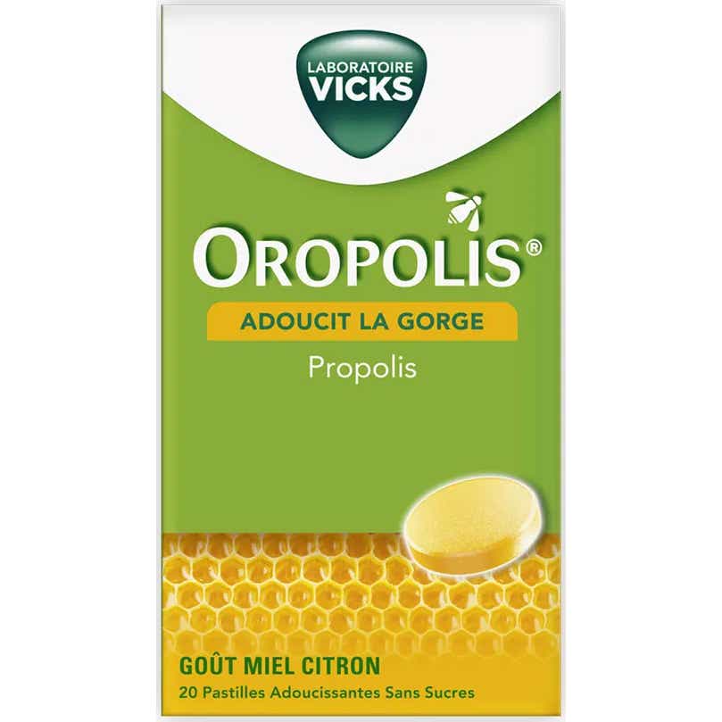 Mediflor Oropolis Pastilles Adoucissantes Miel Citron 20 unités