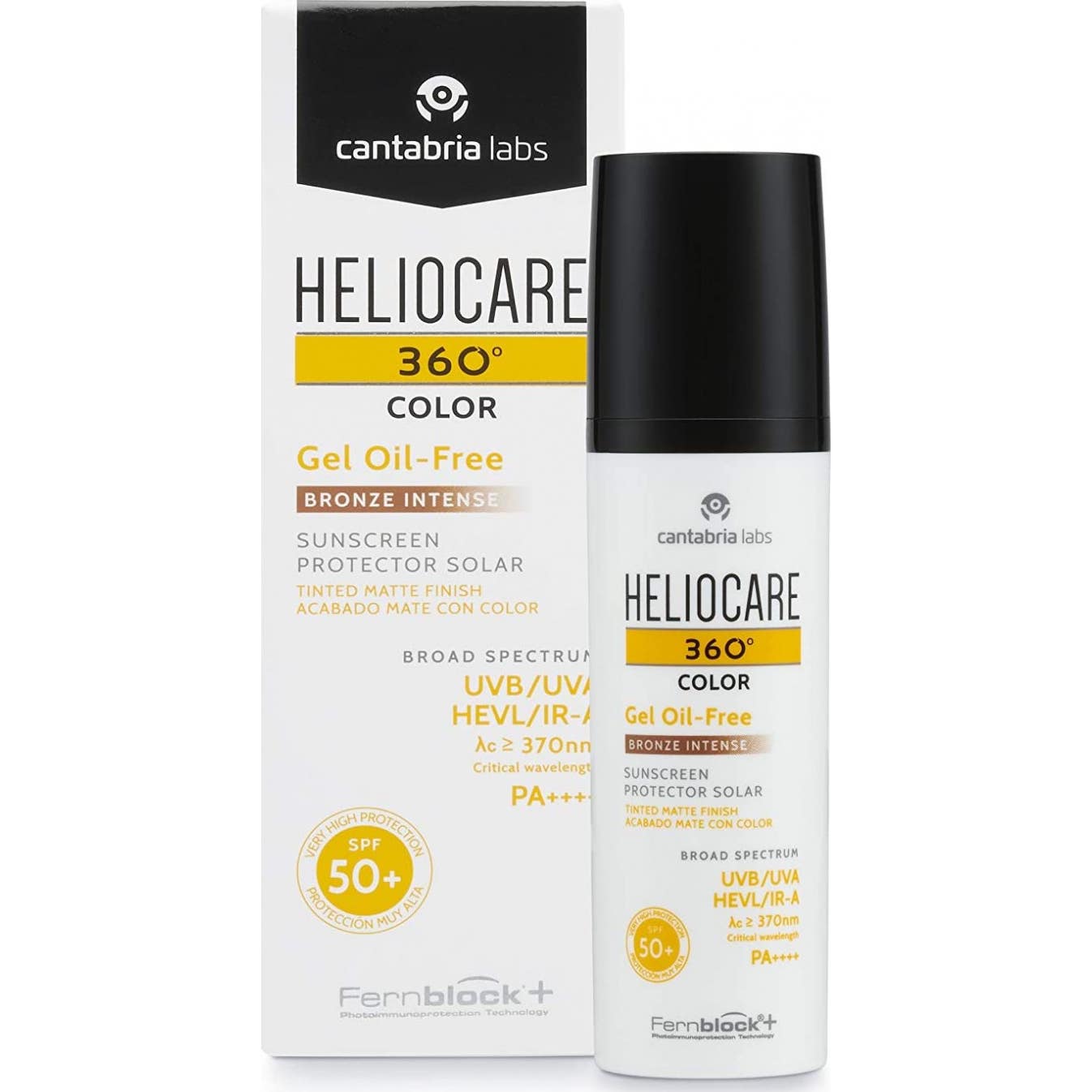 Heliocare 360º Spf Spf 50+ Color Gel sans huile crème solaire sans huile Bronze Intense 50 Ml