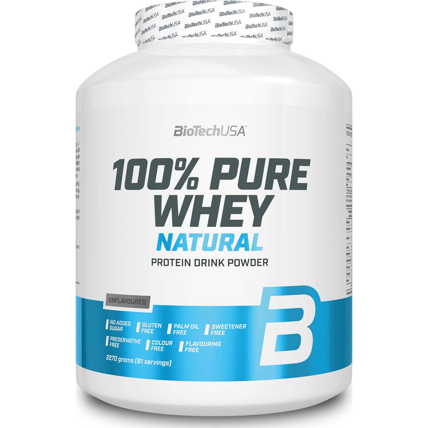 Biotechusa 100% Pure Whey 2270 Gr Gosto Neutro-image