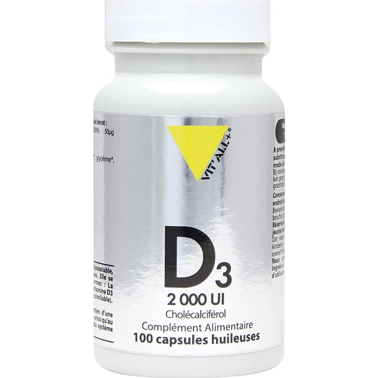 Vit'All+ Vitamines D3 2000UI Cholécalciférol 50mcg 100caps