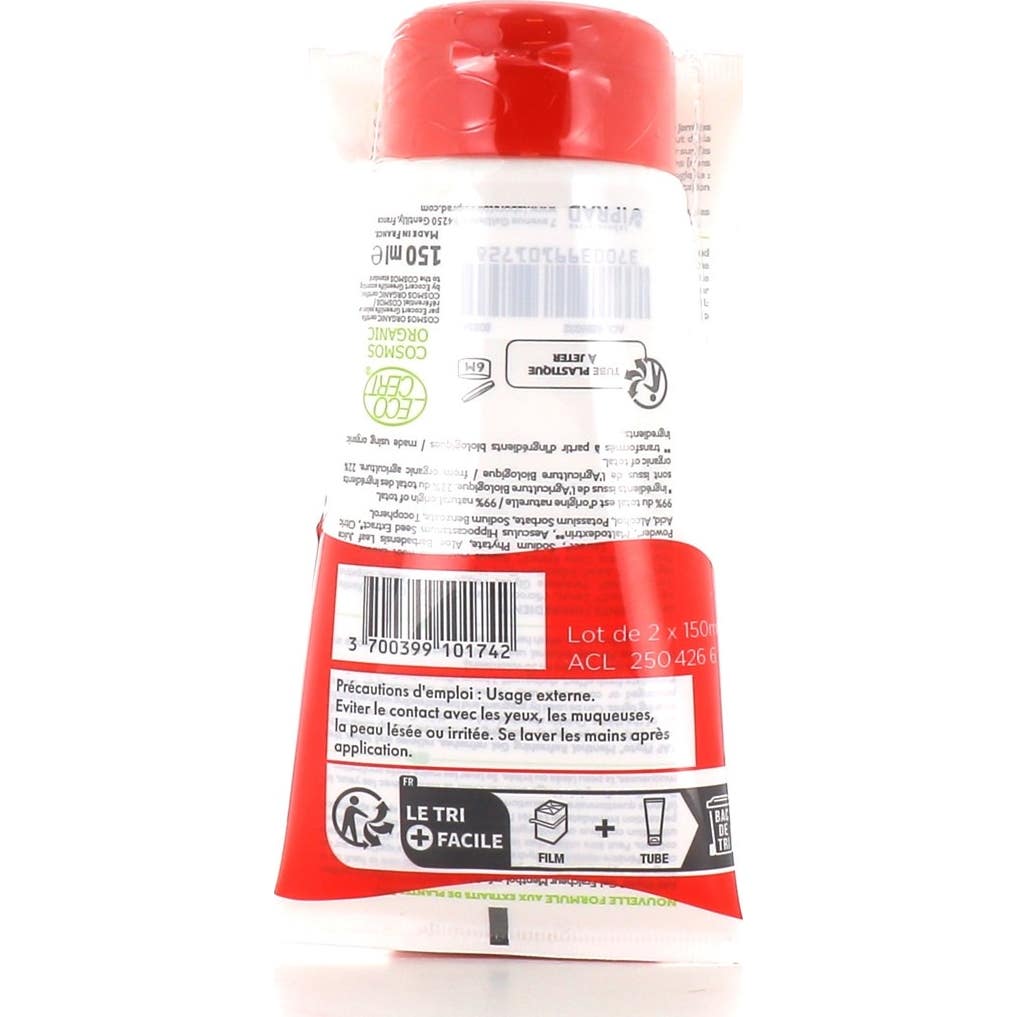 Rap Phyto Gel Fraîcheur Jambe Légères Bio Menthol 2x150ml