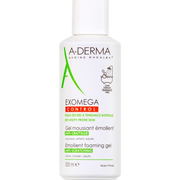 A-Derma Exomega Control Gel Moussant Émollient 200ml