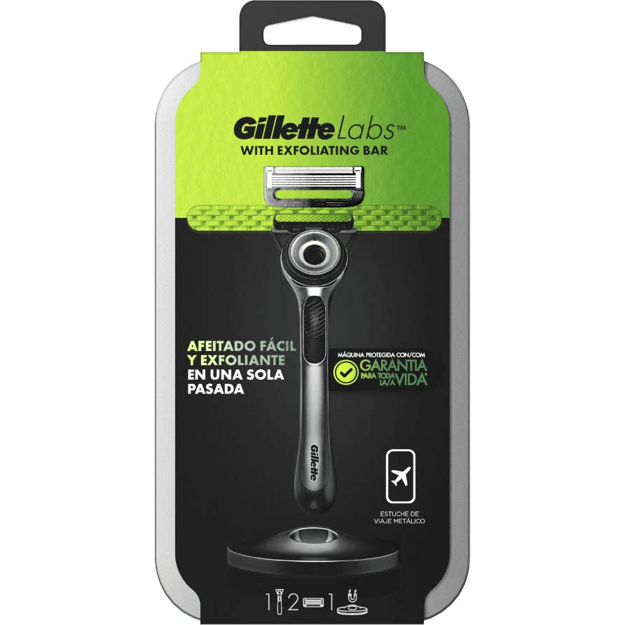 Gillette Skincare Labs Machine + 1 Recharge + Étui Voyage Pack