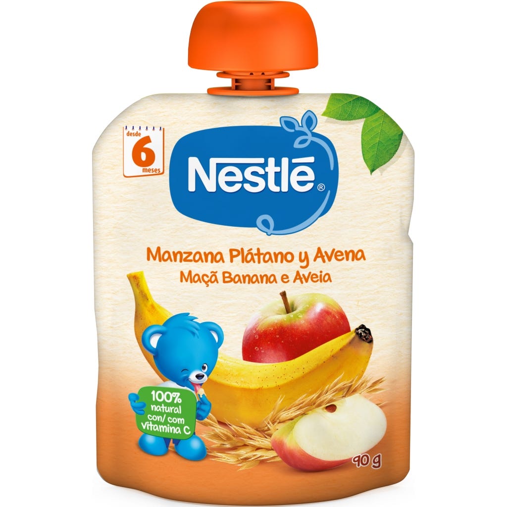 Nestlé Naturnes Pomme Banane et Avoine 90g