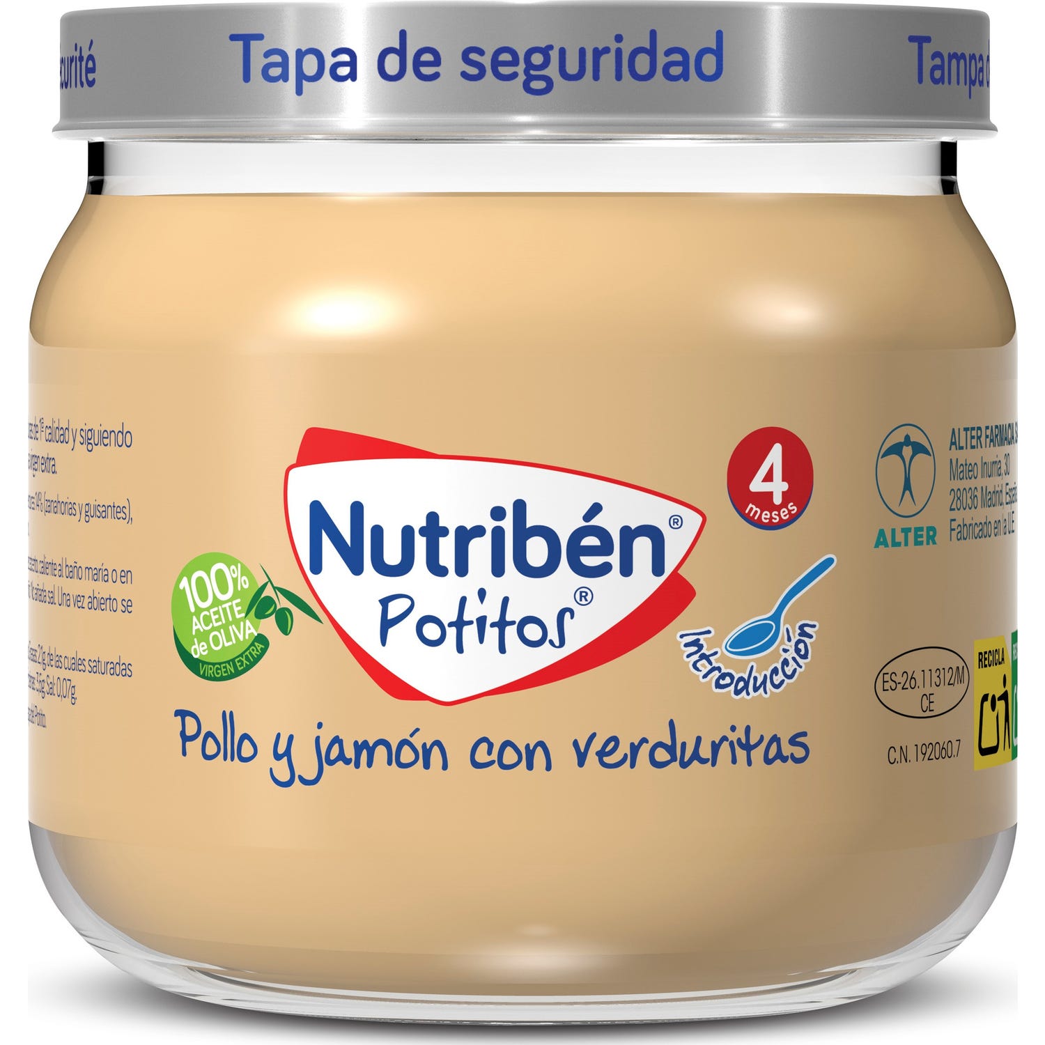 Nutriben Potito maison à la viande de poulet et jambon 120 g