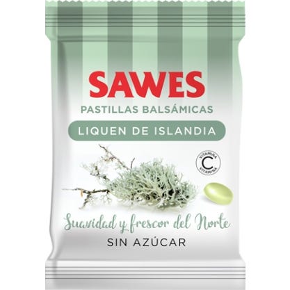 Sawes Bonbons au lichen islandais sans sucre 50g