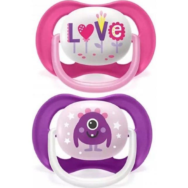 Philips Avent UltraAir Happy Monster Sucettes 6-18 Mois 2 Unités