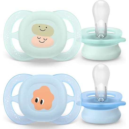 Philips Avent Ultra Start Sucette 0-2M Light Green Blue 2uts