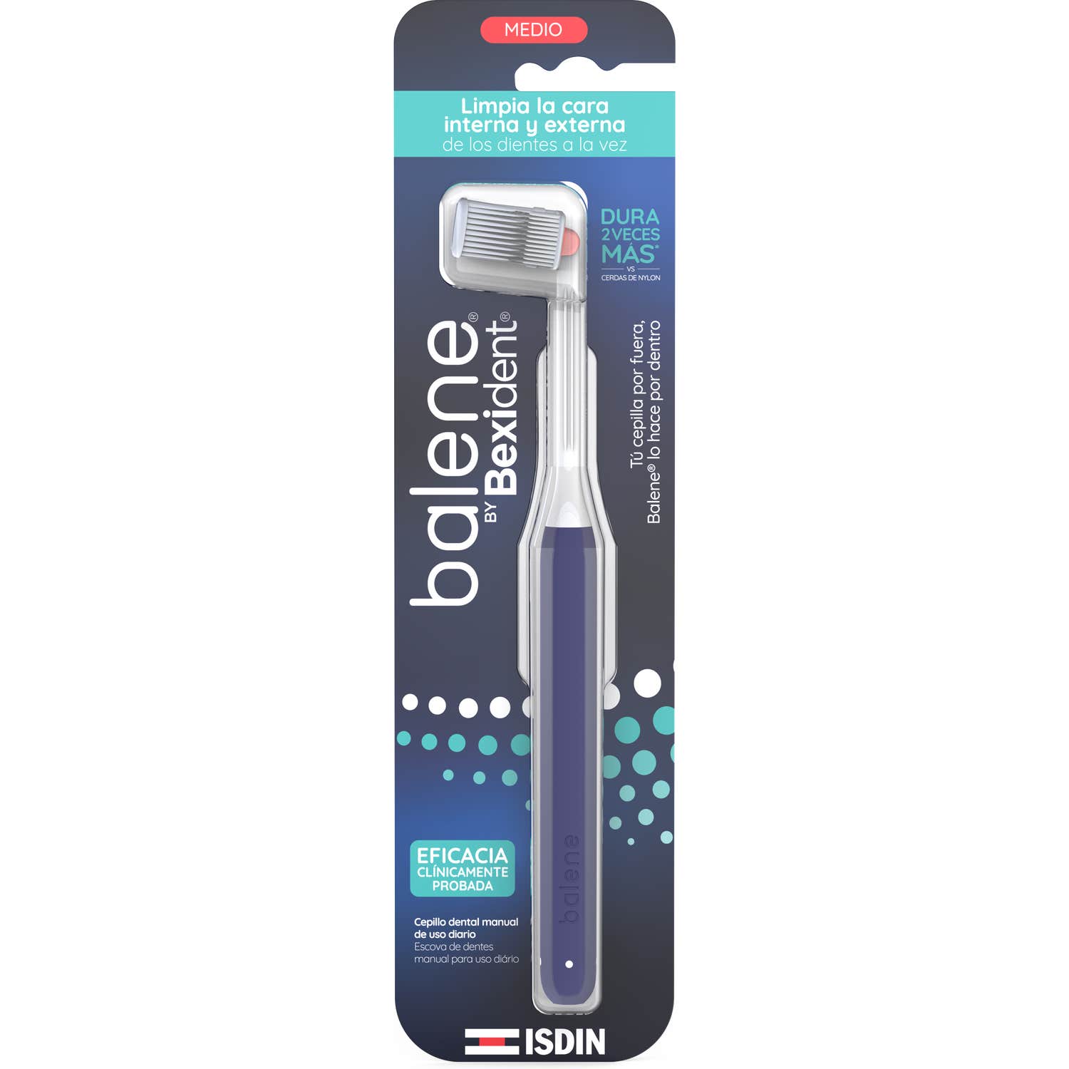 Isdin Bexident Balene Brosse Dents Médium Bleu 1 ut