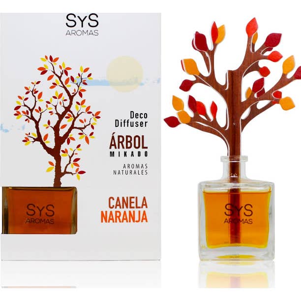 SYS Ambientador Difusor Árbol Canela Naranja 90ml