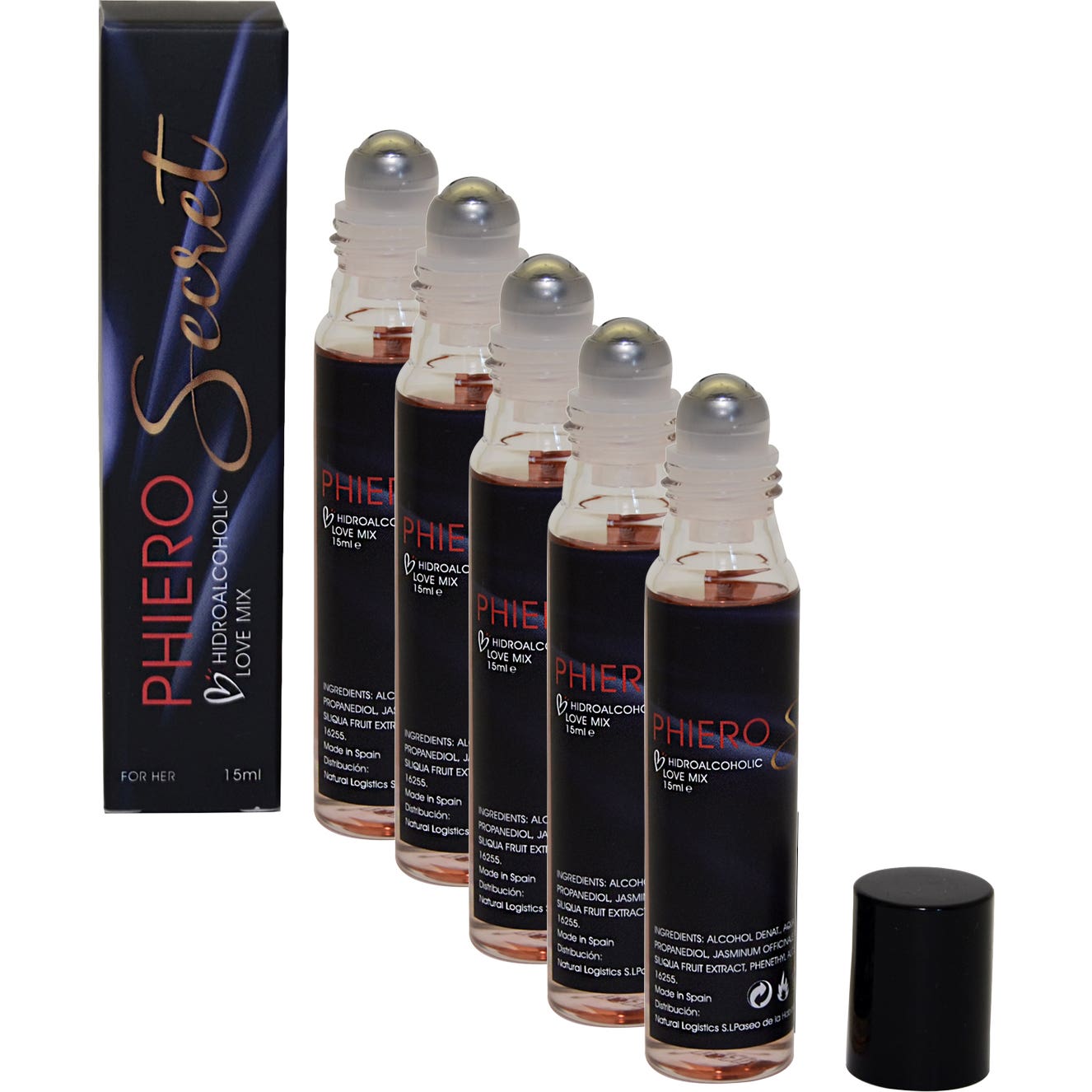 500Cosmetics Phiero Secret Feromonas Para Mujer 5X15ml