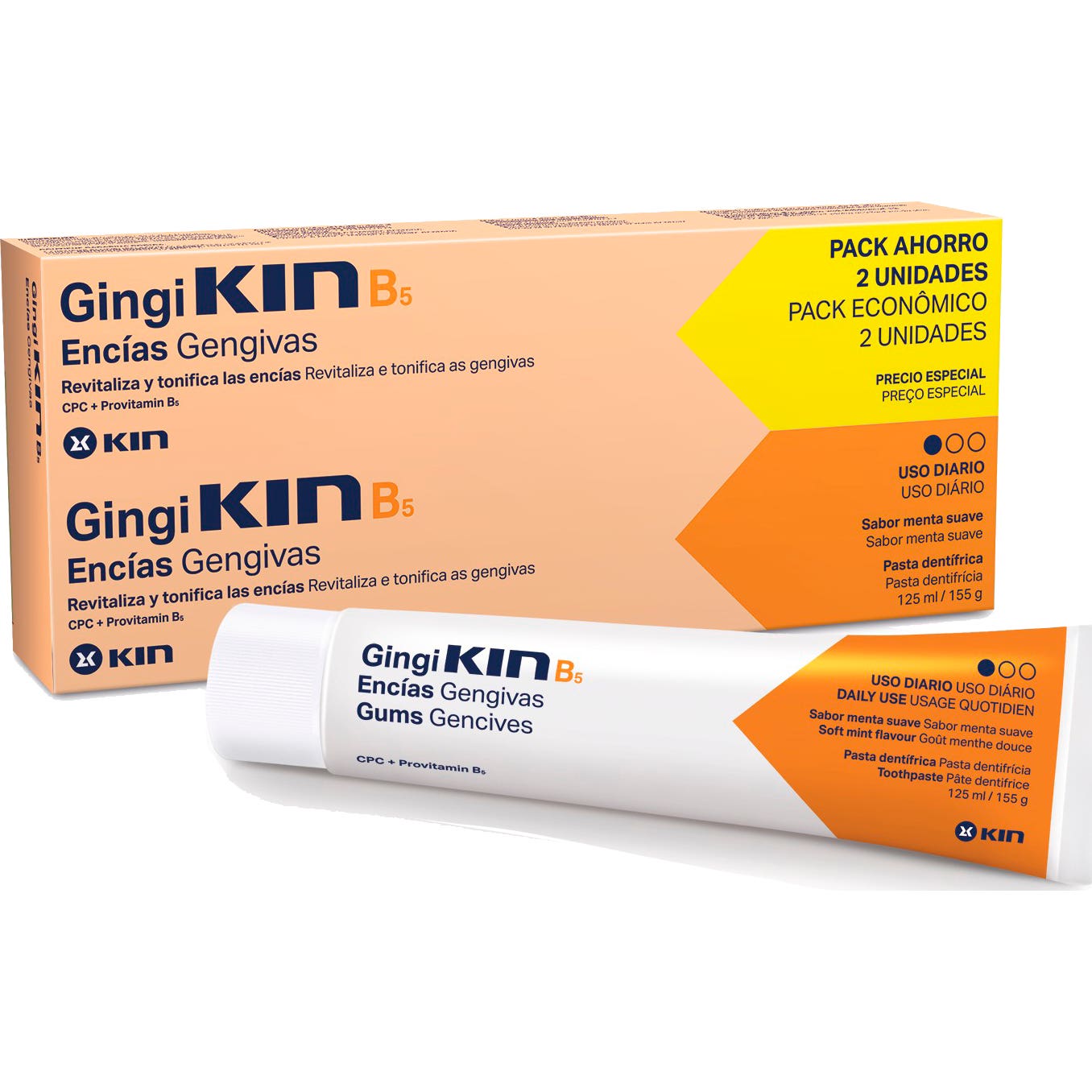 Dentifrice Gingi Kin Plus 2x125ml