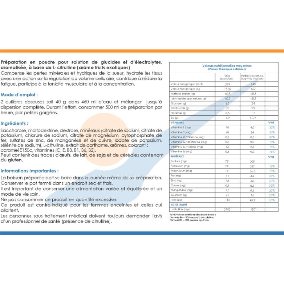 Hydrascore N°7 Fruits Exotiques Boisson Énergétique 800g Hydrascore N°7 Fruits Exotiques Boisson Énergétique 800g