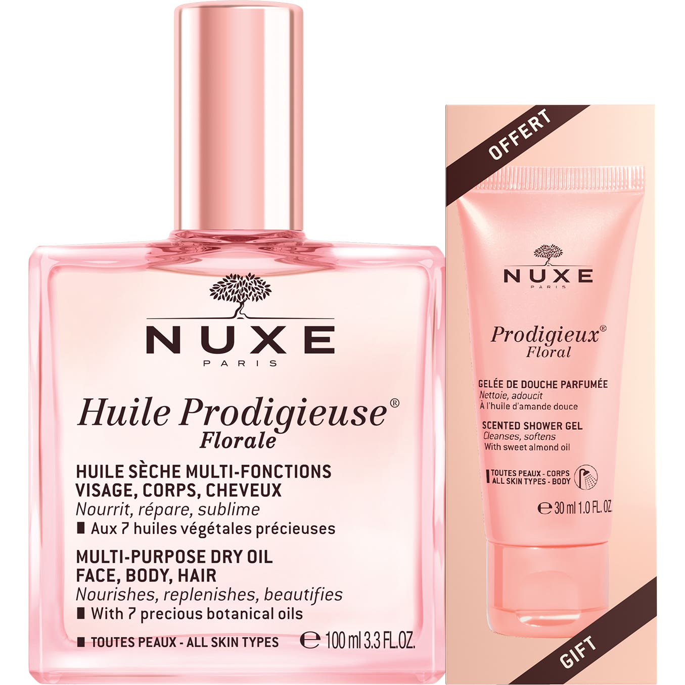 Nuxe Huile Prodigieuse Florale 100ml+Prodigieux Floral Gel Ducha 30ml