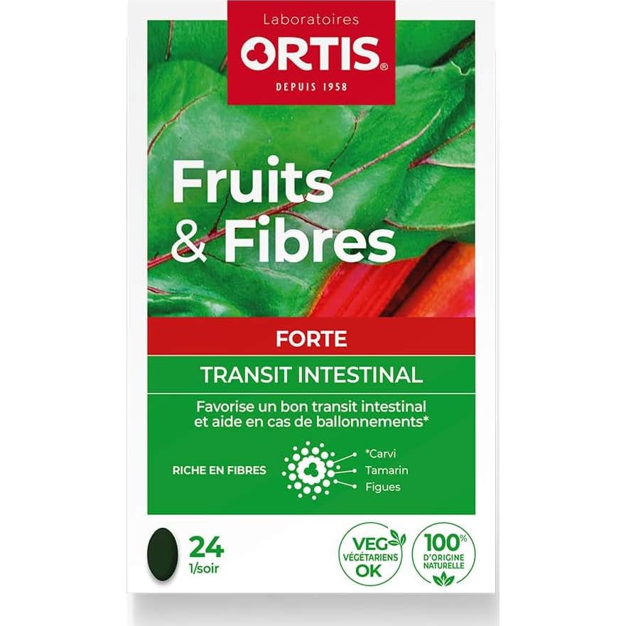 Ortis Fruits & Fibres Forte Transit Intestinal 24 Comprimés