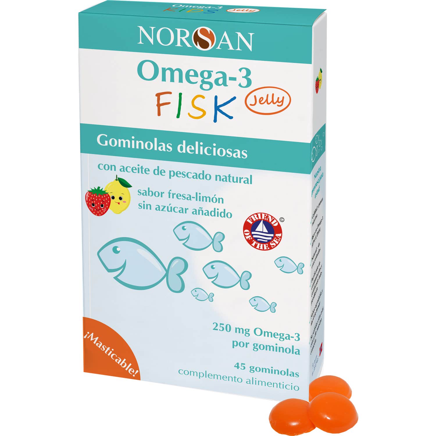 Norsan Omega-3 Fisk Jelly 45 Gommes
