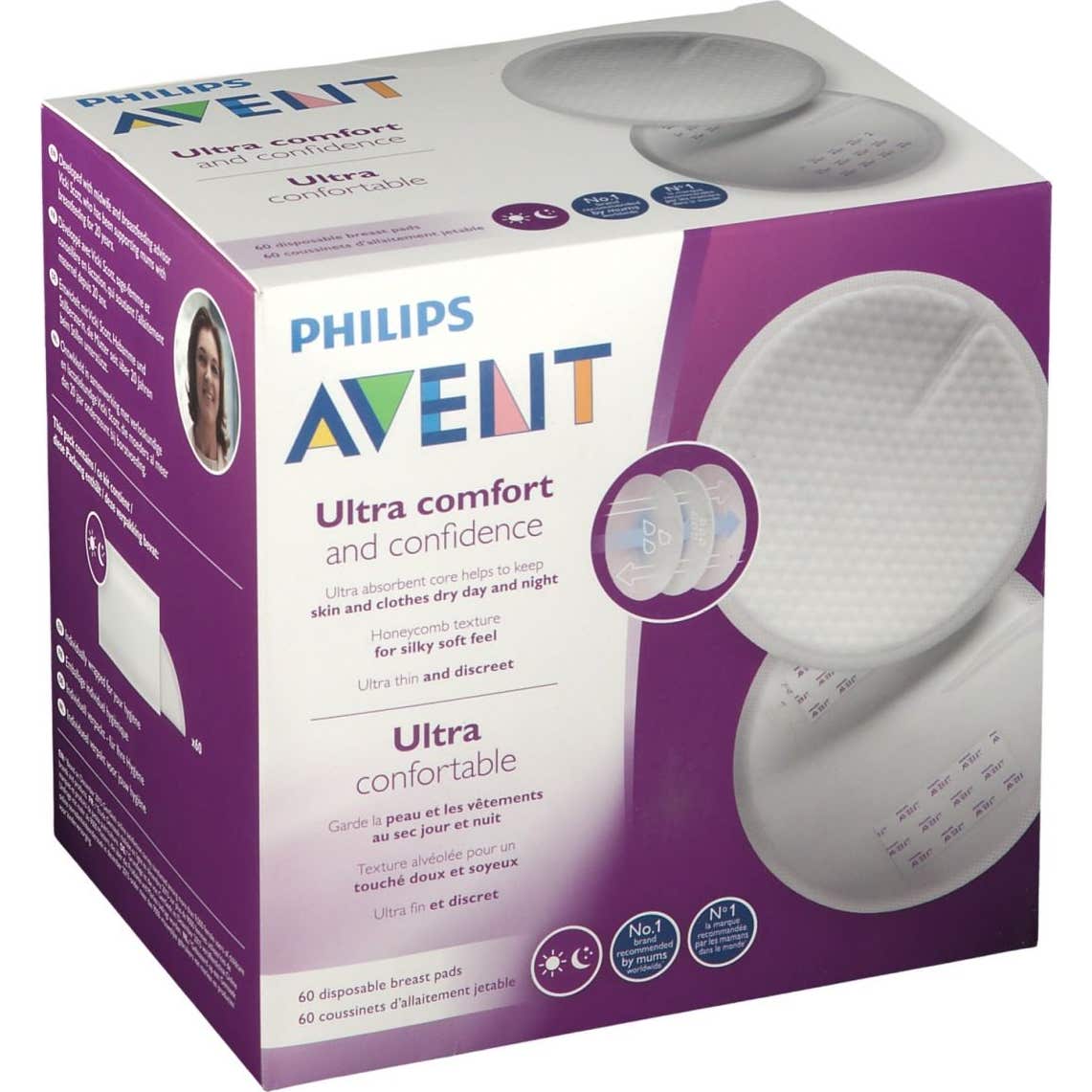 Philips Avent Ultra Confortable 60 Coussinets D’Allaitement Jetable