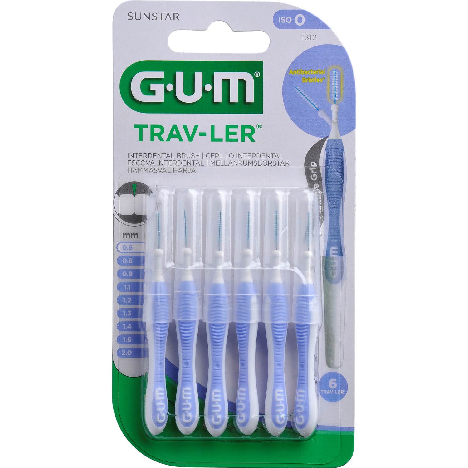 GUM Trav-Ler Brosse Interdentale 0,6 mm 6 Unités
