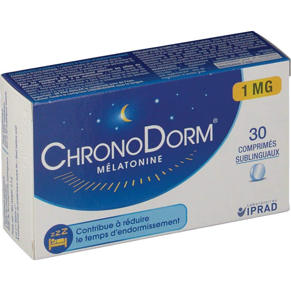Iprad ChronoDorm Mélatonine Flash 1mg 30 comprimés
