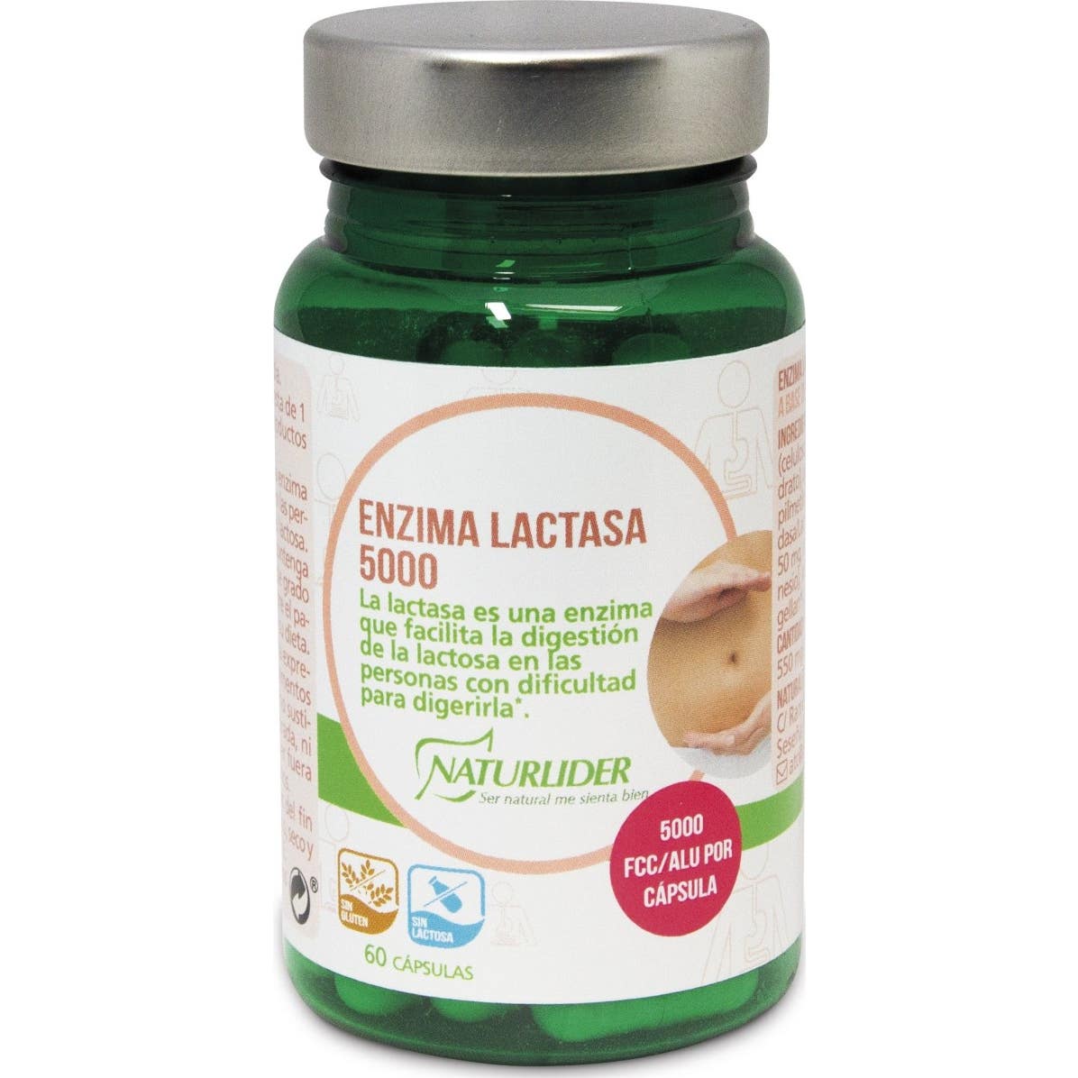 Naturlider Enzima Lactasa 5000 Fcc 60 Capsules