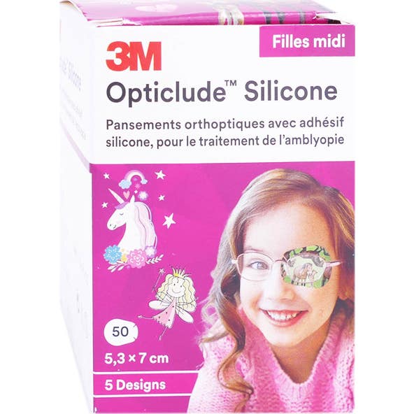 3M Opticlude Pansements Orthoptiques En Silicone Fille Midi 50 Unités