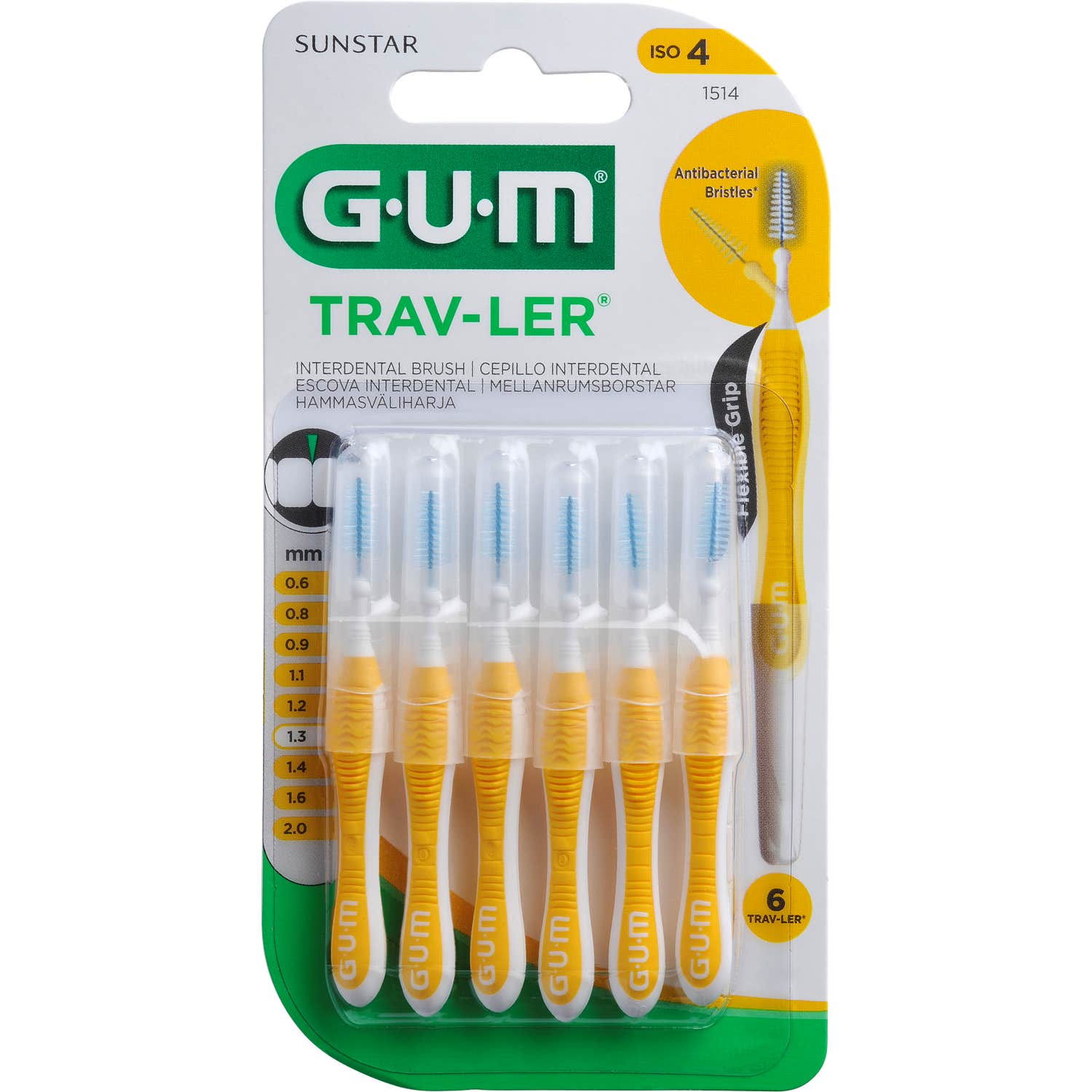 GUM Trav-Ler Brosse Interdentaire 1,3 mm 6 Unités