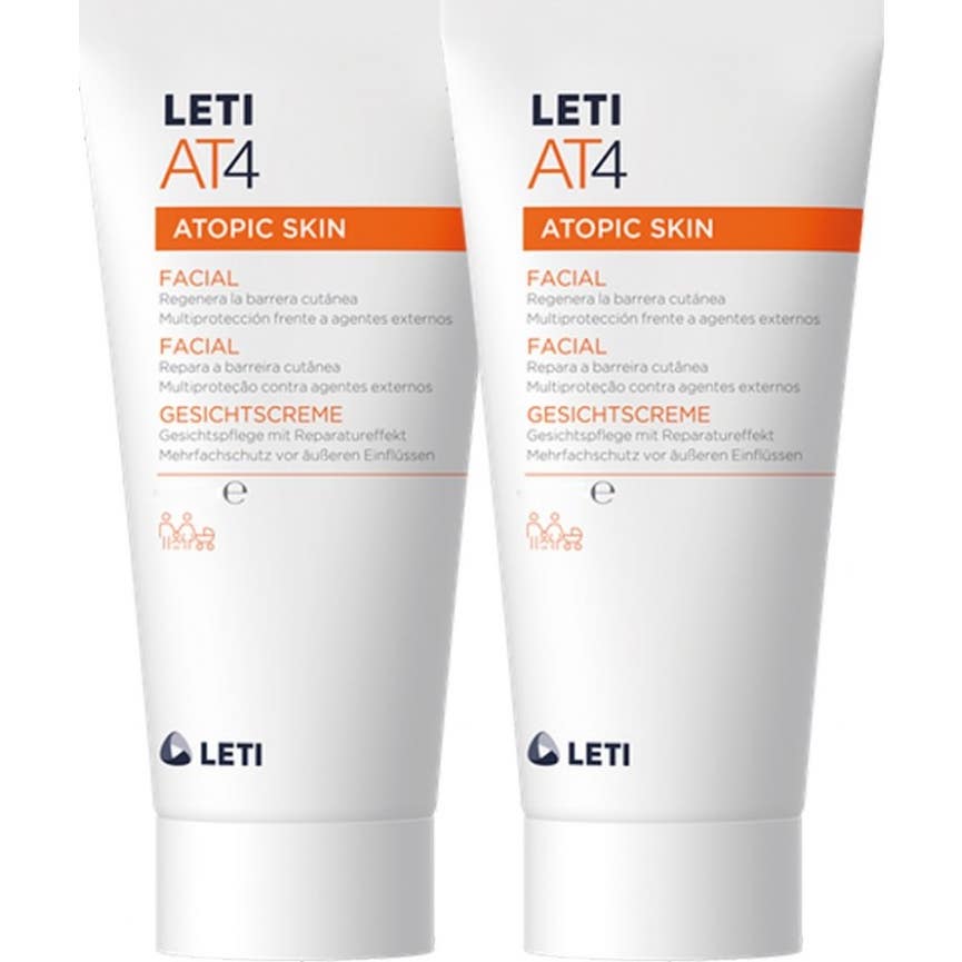 Letiat4 Crème Visage Peau Atopique 2x50ml