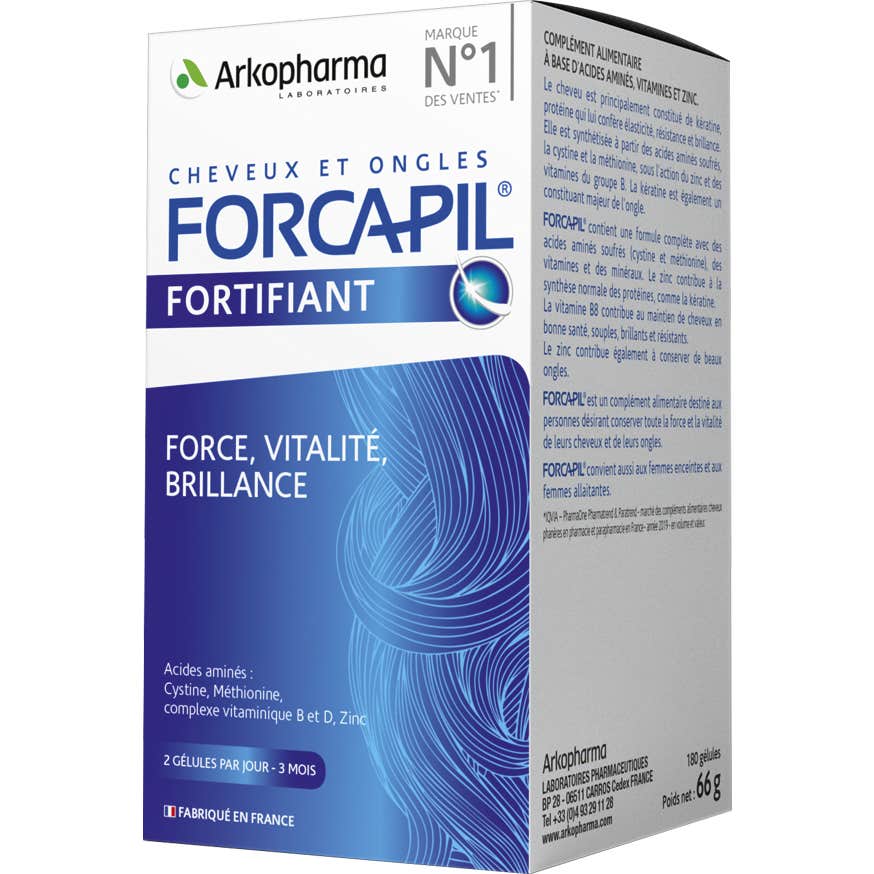 Arkopharma Forcapil Fortifiant Cheveux & Ongles 180 gélules
