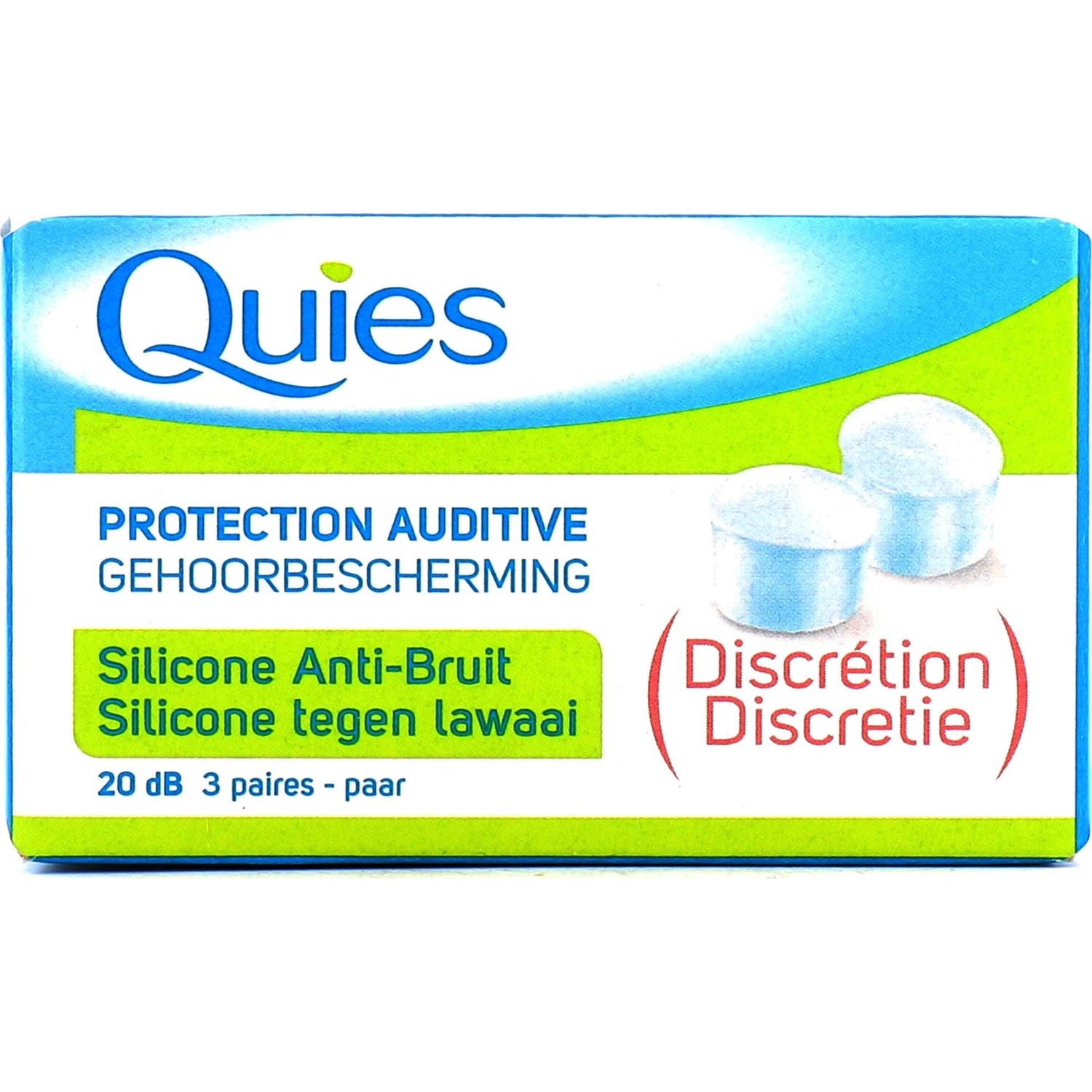 Quies Protection Auditive Silicone AntiBruit boîte de 6 unités