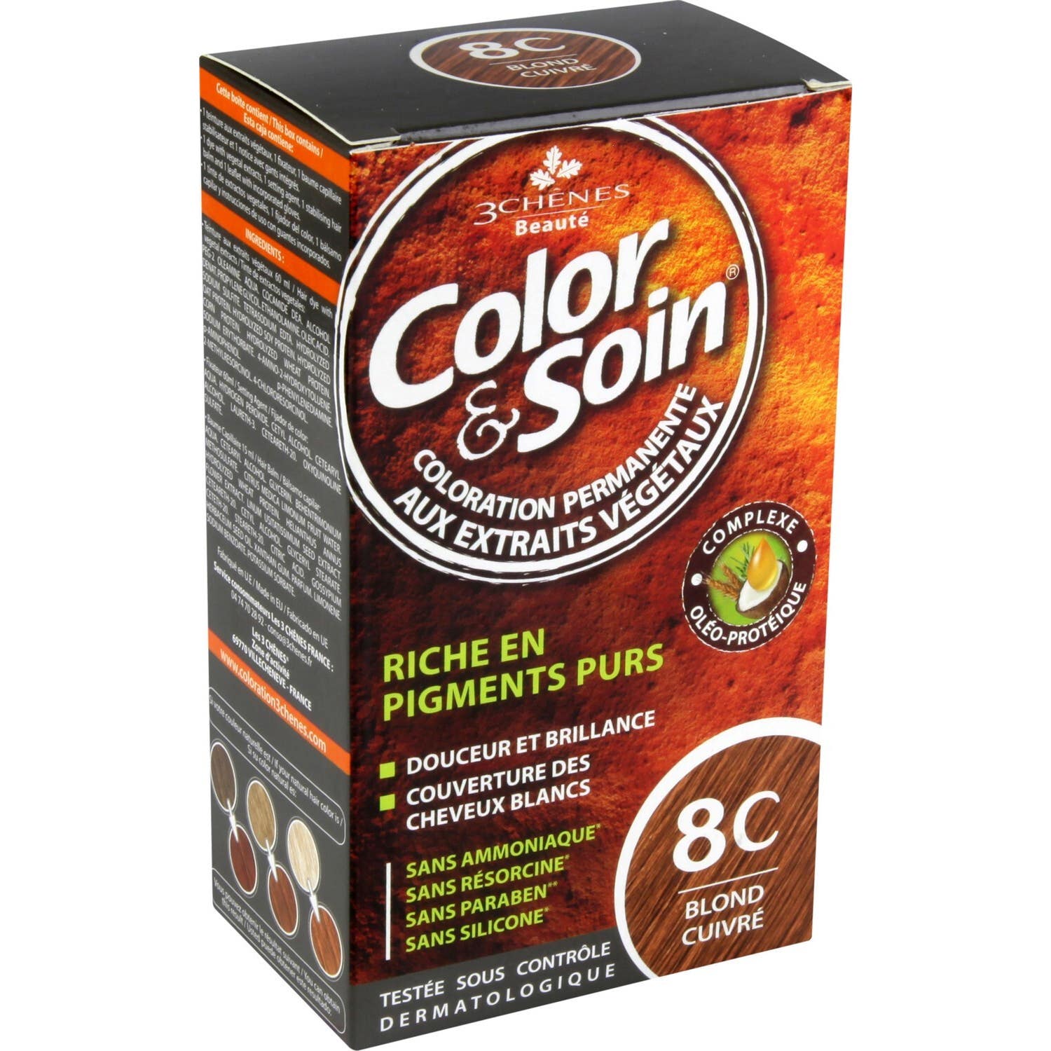 3 Chênes Color & Soin Coloration Blond Cuivré 8C