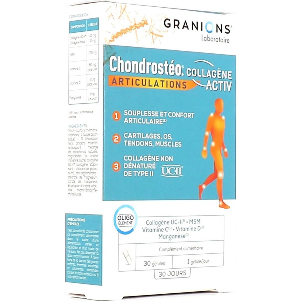 Granions Chondrostéo+ Collagène Activ 30 Gélules