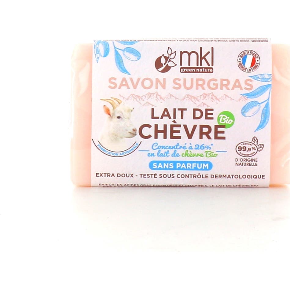 Mkl Savon Lait de Chèvre Bio Sans Parfum 100g