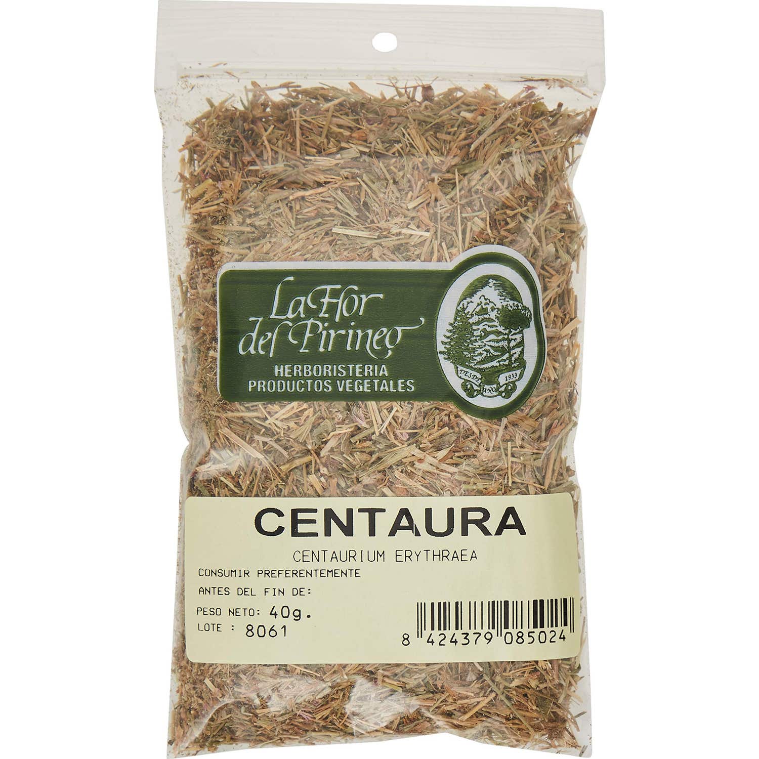 La Flor del Pirineo Centaurium Erythraea 40g