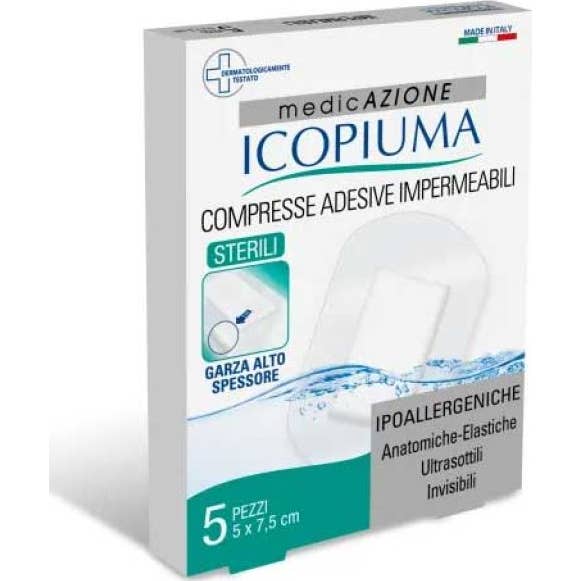 Icopiuma Postoperative Waterproof Adhesive 5x7,5cm 5uts