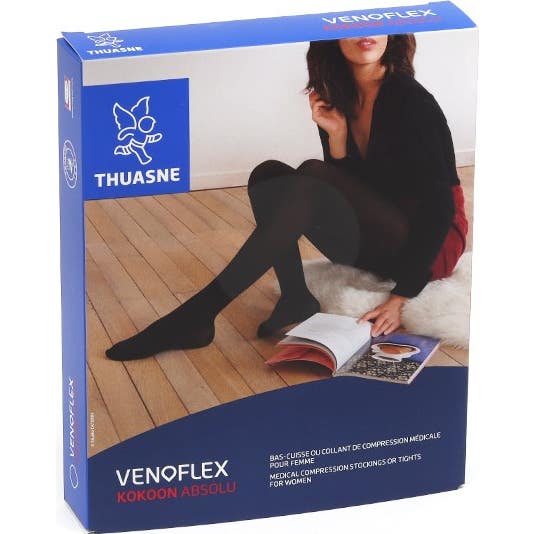 Thuasne Venoflex Kokoon Absolu 2 Bas Cuisse Femme Noir L2 1 Paire