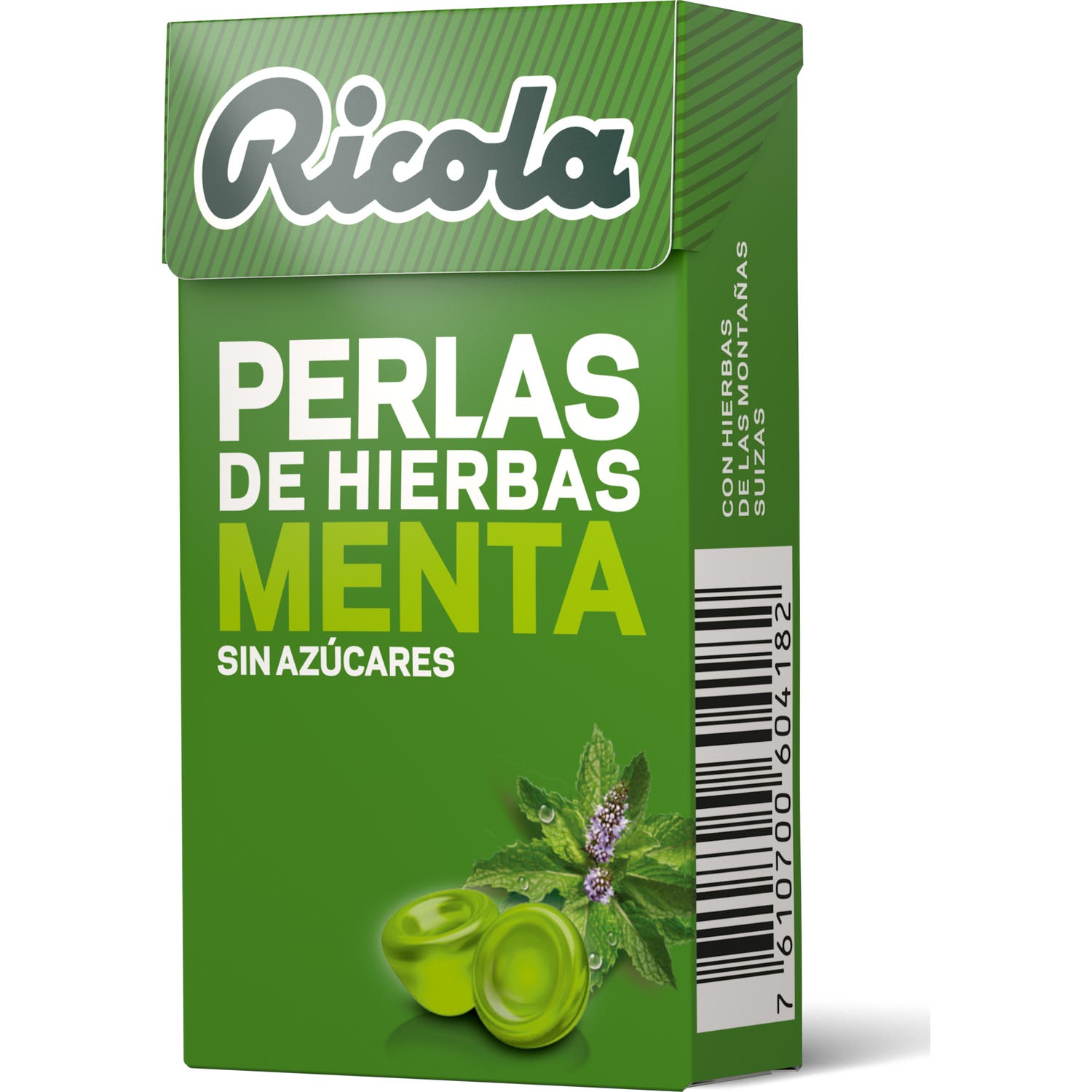 Ricola menthe perles sans sucre bonbons 25g