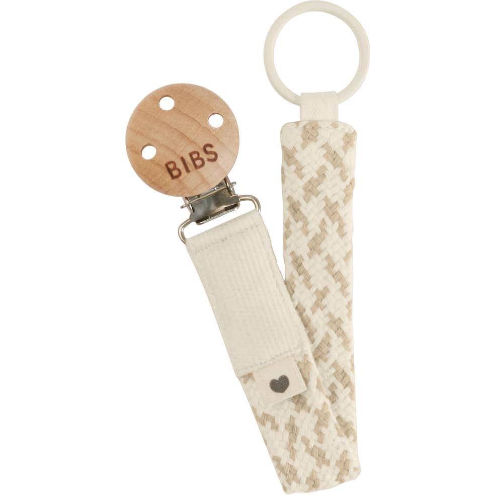 Bibs Pacifier Clip Ivory-Vanilla 1ut